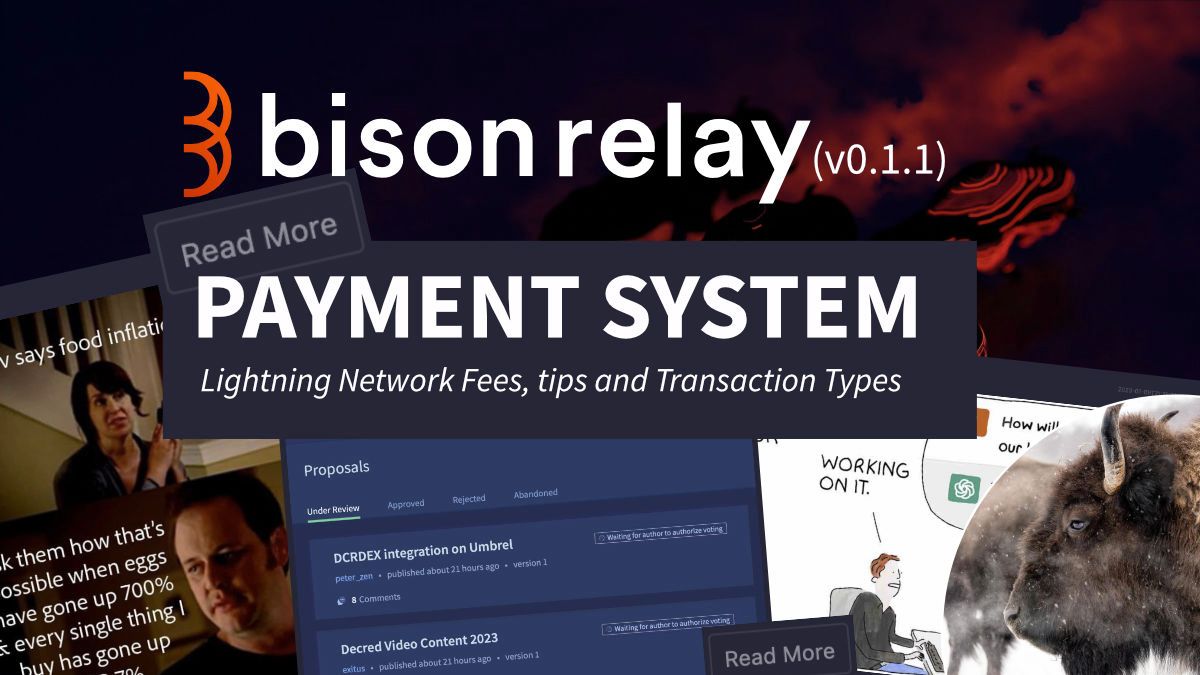 Builtin Payment System Bison Relay