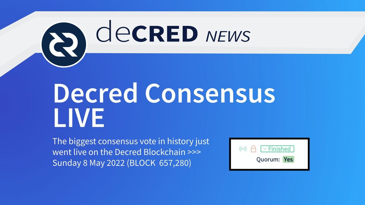 THE BIGEST BLOCKCHAIN CONSENSUS VOTE IN HISTORY GOES LIVE!