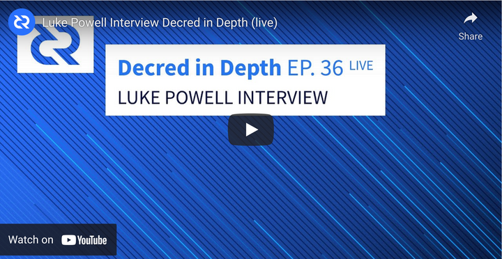 Luke Powell Interview Decred in Depth (live)