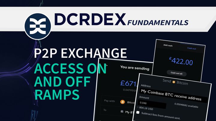How can DCRDEX access fiat on and off ramps?