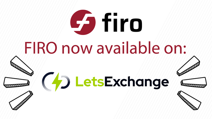 Firo now available on LetsExchange.io